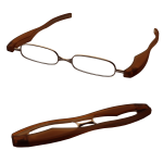 lunettes de lecture marron